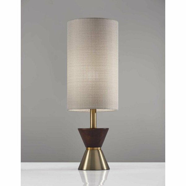 Homeroots Brass Wood Metal Diabolo Table Lamp 372719